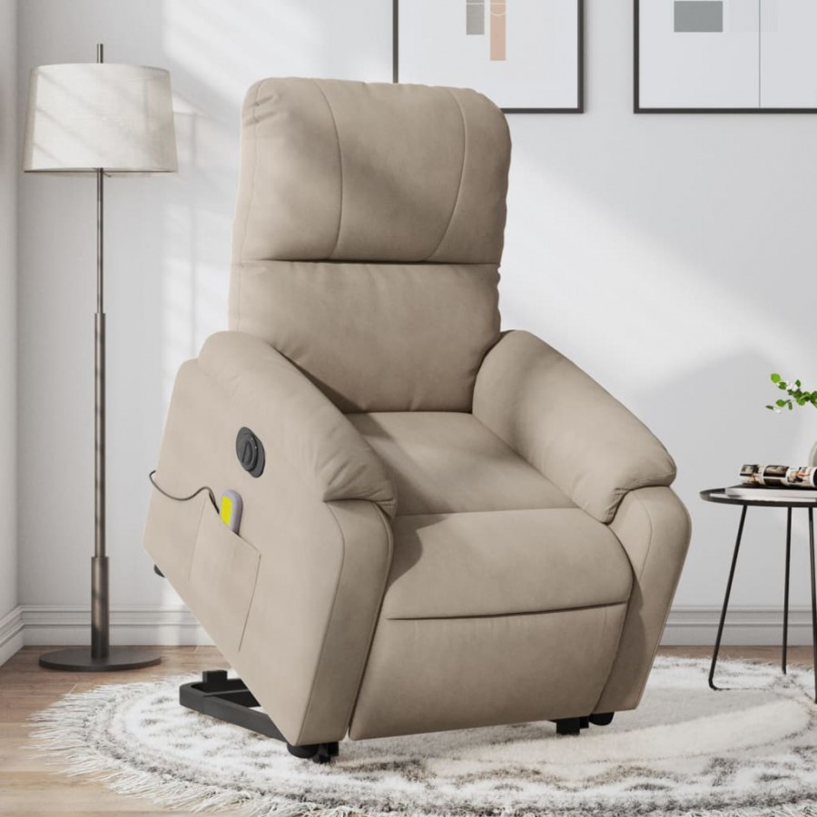 Fauteuil inclinable de massage électrique taupe