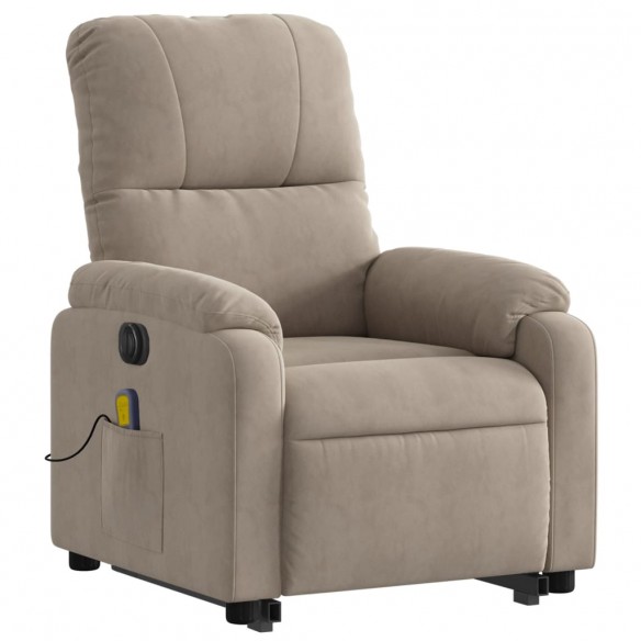 Fauteuil inclinable de massage électrique taupe