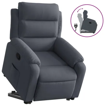 Fauteuil inclinable Gris foncé Velours 2