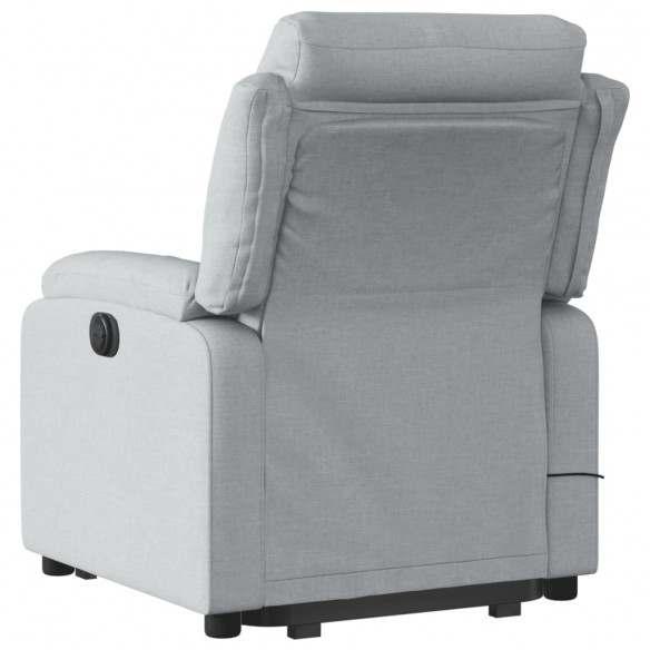 Fauteuil de massage inclinable Gris clair Tissu