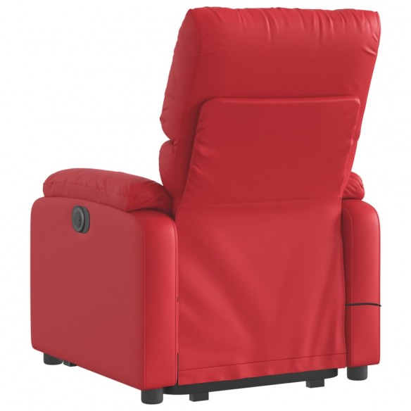 Fauteuil inclinable de massage électrique rouge similicuir