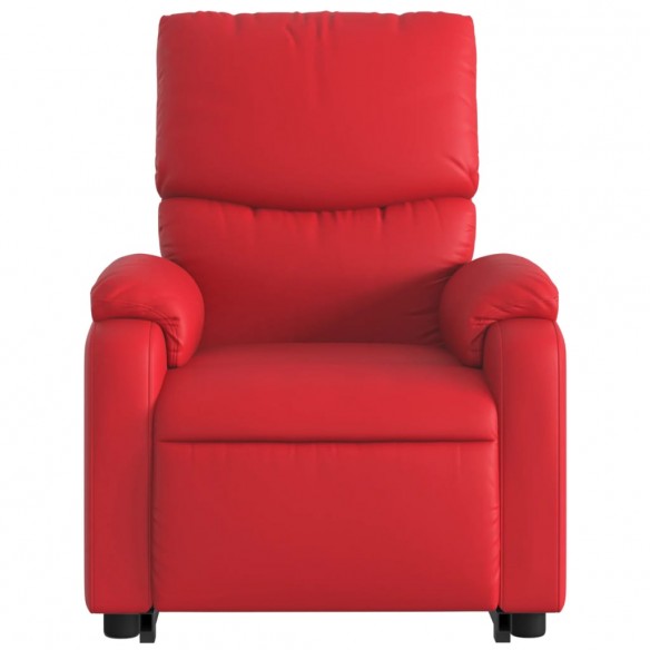 Fauteuil inclinable de massage électrique rouge similicuir