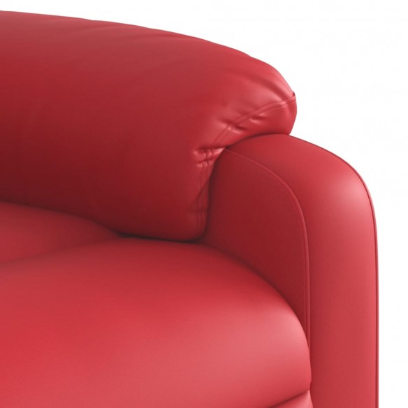 Fauteuil inclinable de massage électrique rouge similicuir