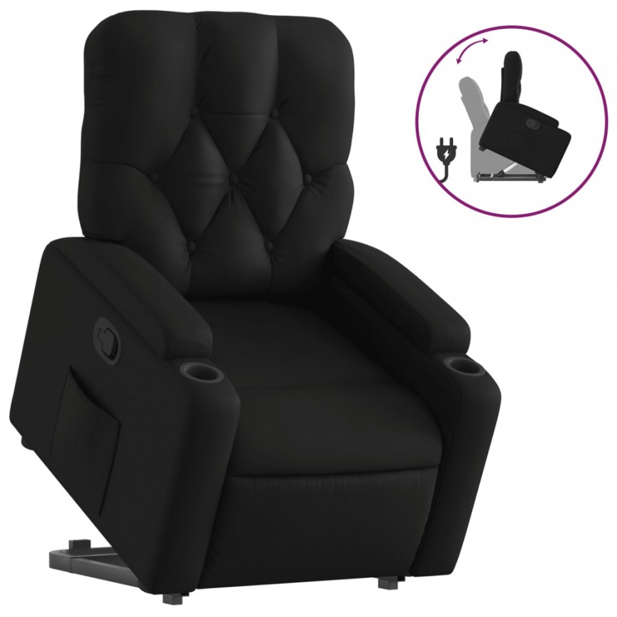 Fauteuil inclinable Noir Similicuir Fauteuil inclinable Noir Similicuir