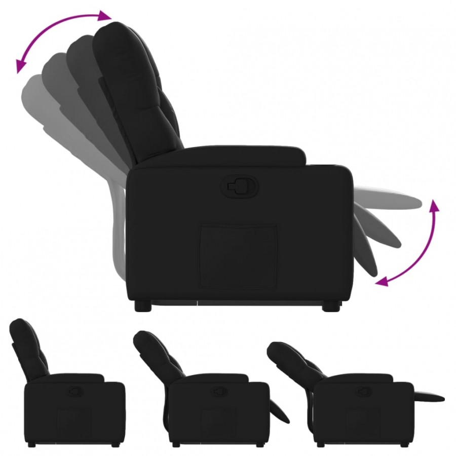 Fauteuil inclinable Noir Similicuir Fauteuil inclinable Noir Similicuir