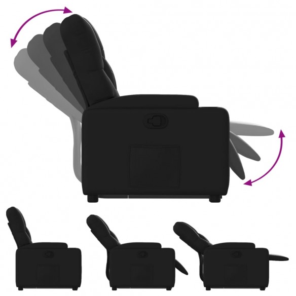 Fauteuil inclinable Noir Similicuir