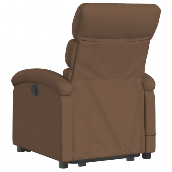 Fauteuil de massage inclinable Marron Tissu