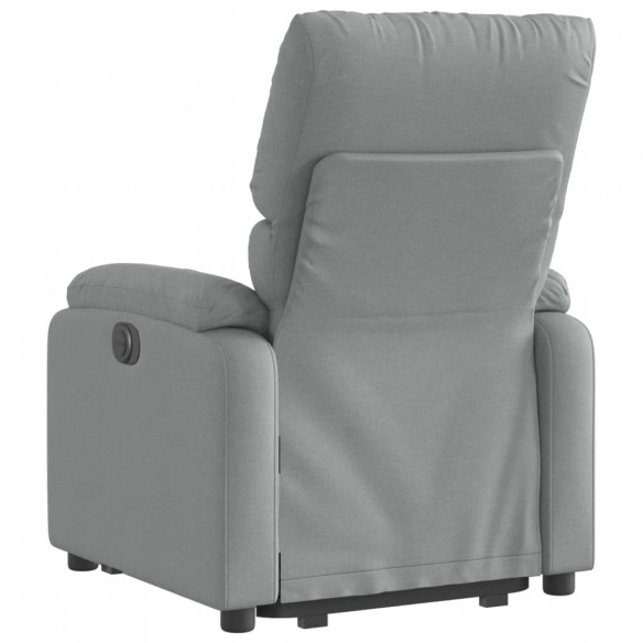 Fauteuil inclinable électrique gris clair tissu