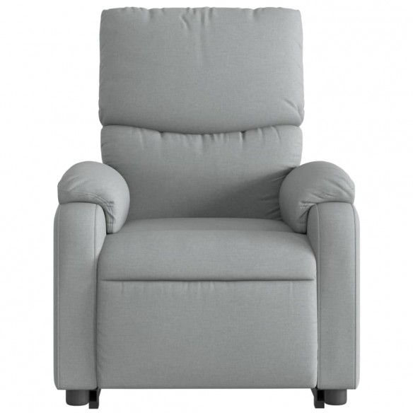 Fauteuil inclinable électrique gris clair tissu