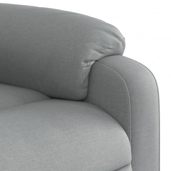 Fauteuil inclinable électrique gris clair tissu