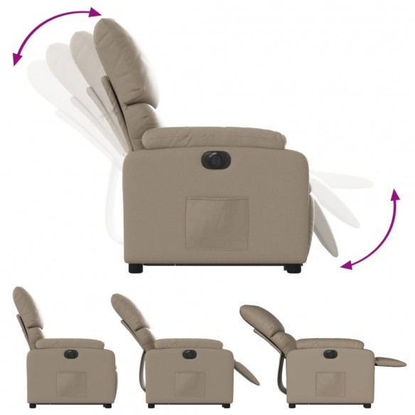 Fauteuil inclinable électrique cappuccino similicuir