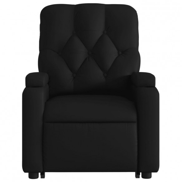 Fauteuil inclinable de massage Noir Similicuir