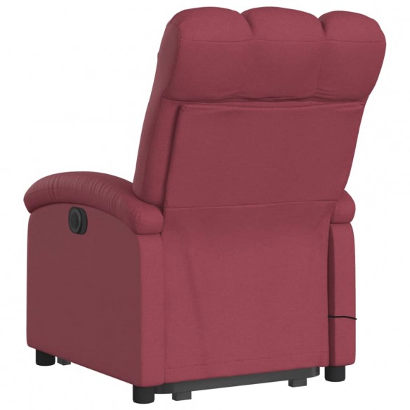 Fauteuil inclinable de massage électrique Rouge bordeaux Tissu