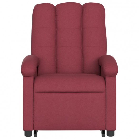 Fauteuil inclinable de massage électrique Rouge bordeaux Tissu