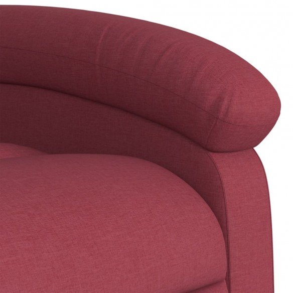 Fauteuil inclinable de massage électrique Rouge bordeaux Tissu