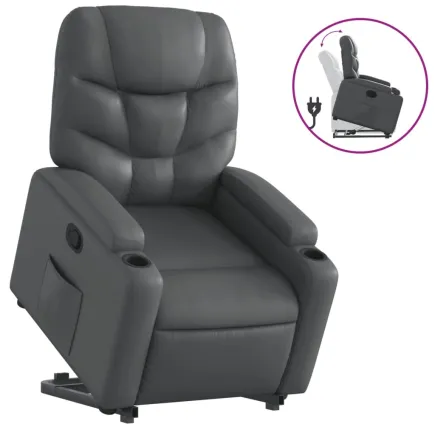 Fauteuil inclinable Gris Similicuir 2