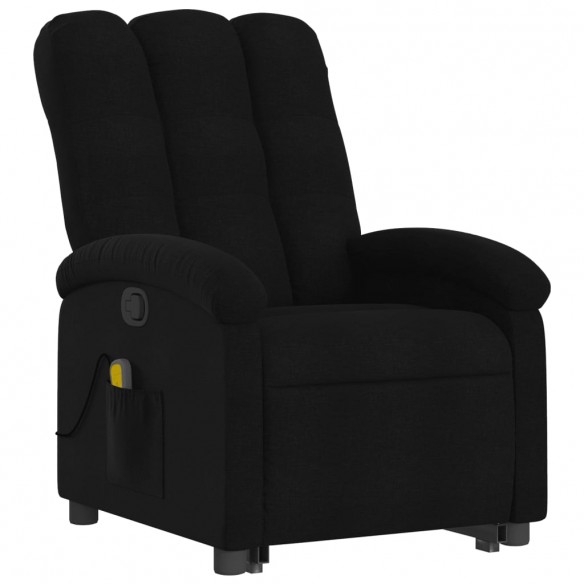 Fauteuil de massage inclinable Noir Tissu