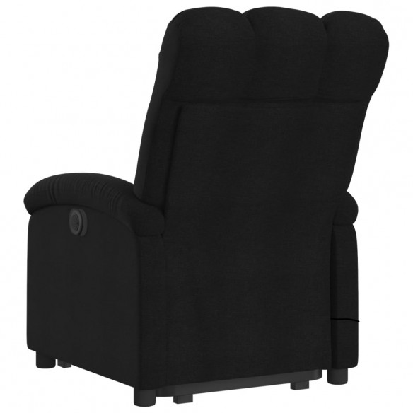 Fauteuil de massage inclinable Noir Tissu