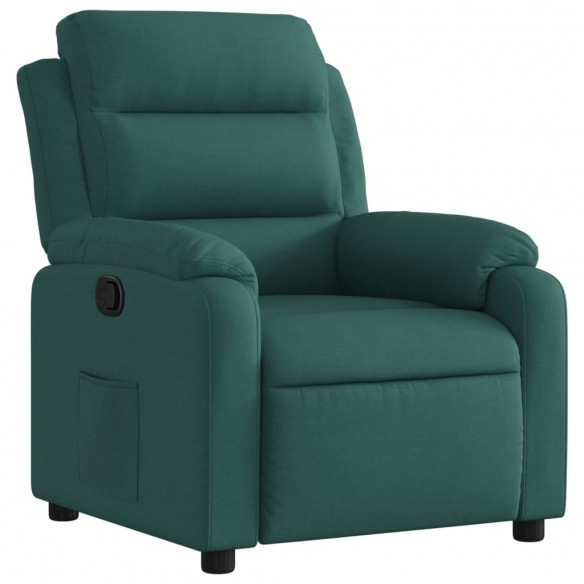 Fauteuil inclinable Vert foncé Tissu