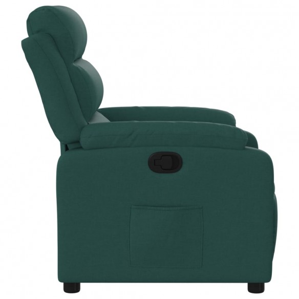 Fauteuil inclinable Vert foncé Tissu