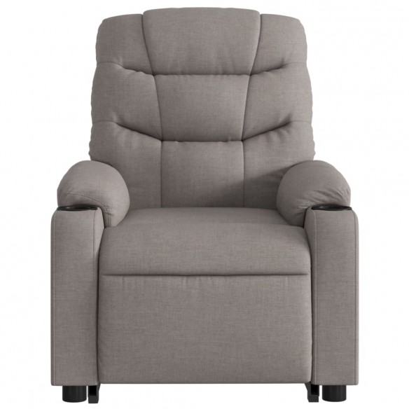 Fauteuil inclinable de massage électrique Taupe Tissu