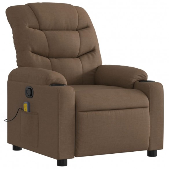 Fauteuil de massage inclinable Marron Tissu