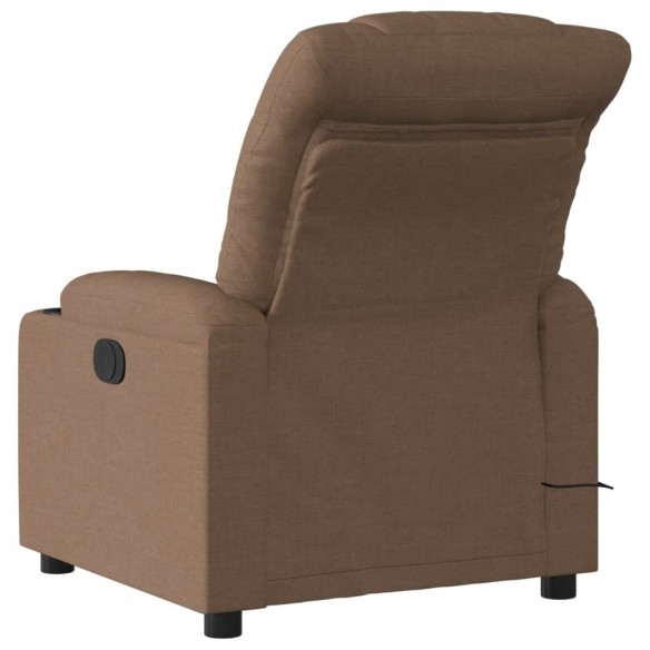 Fauteuil de massage inclinable Marron Tissu