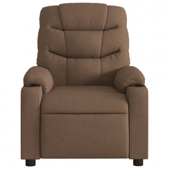 Fauteuil de massage inclinable Marron Tissu