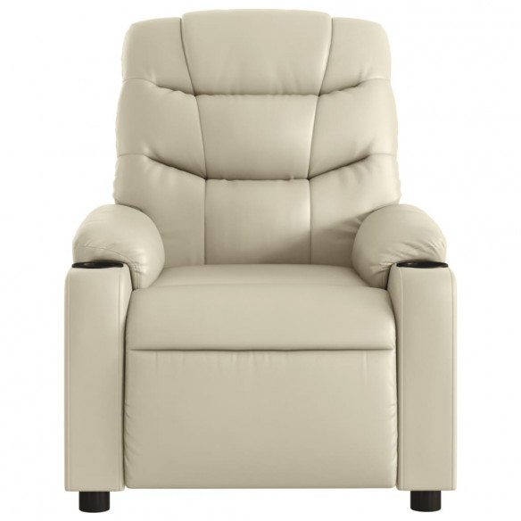 Fauteuil inclinable Crème Similicuir