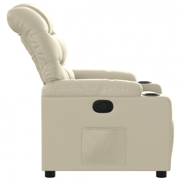 Fauteuil inclinable Crème Similicuir