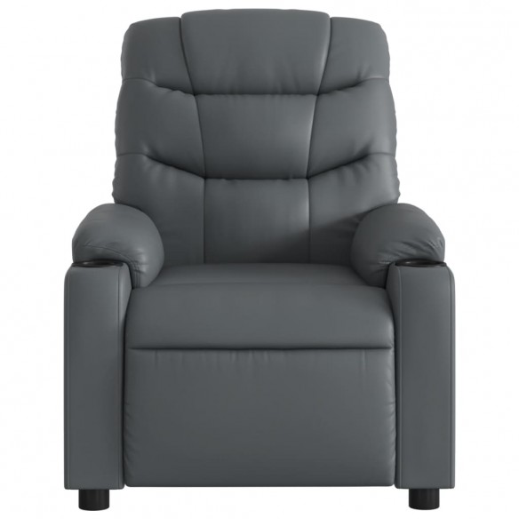 Fauteuil inclinable électrique Gris Similicuir