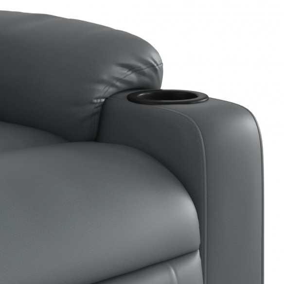 Fauteuil inclinable électrique Gris Similicuir