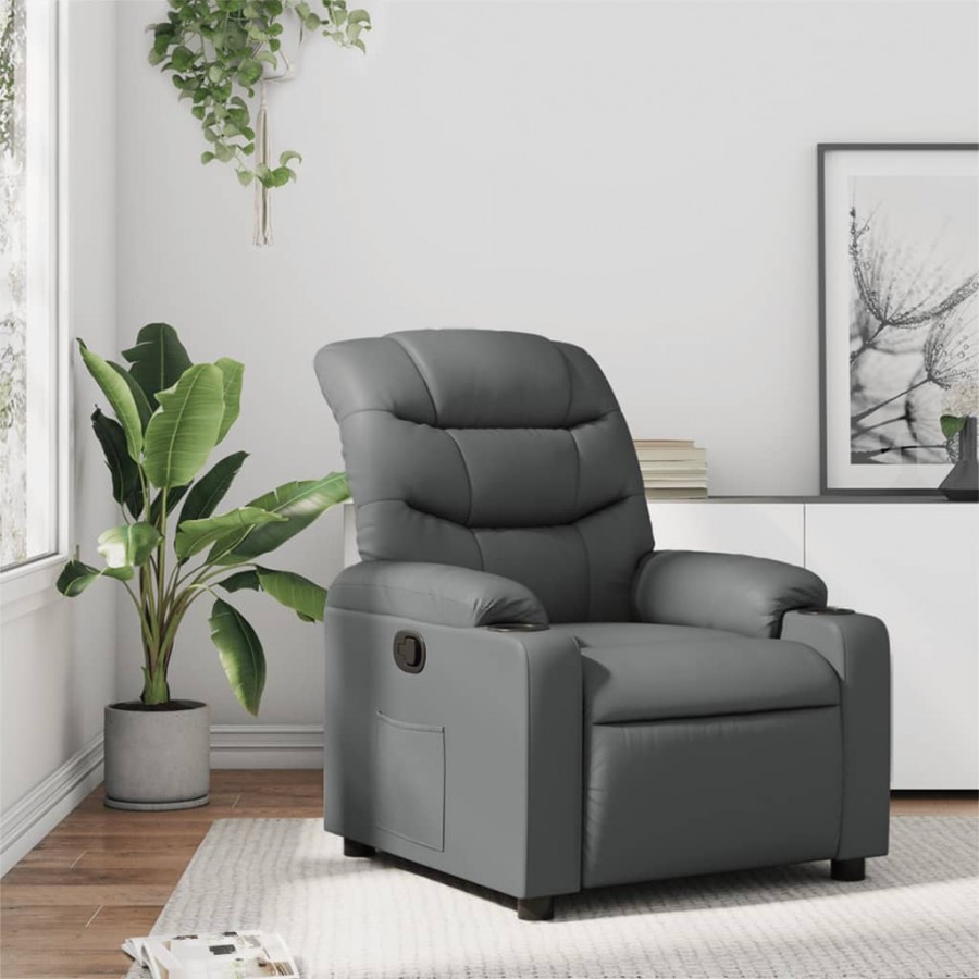 Fauteuil inclinable Gris Similicuir