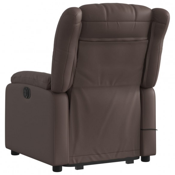 Fauteuil inclinable de massage Marron Similicuir