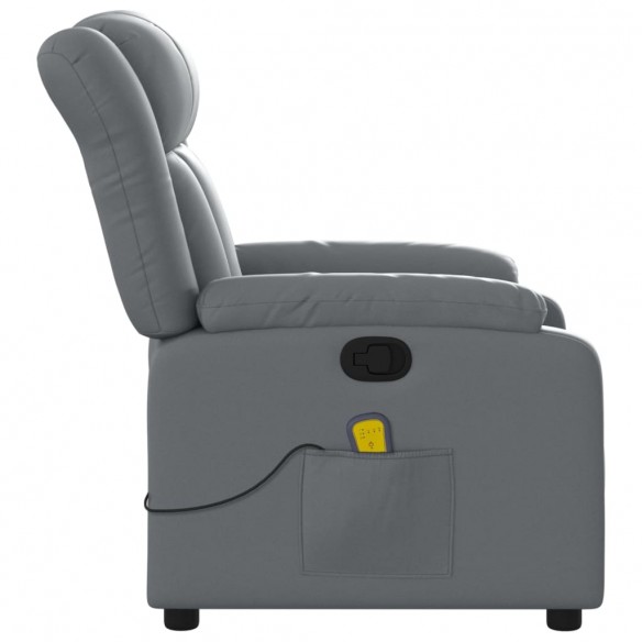 Fauteuil de massage inclinable Gris Similicuir