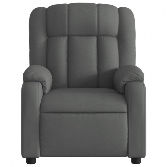 Fauteuil de massage inclinable Gris foncé Tissu