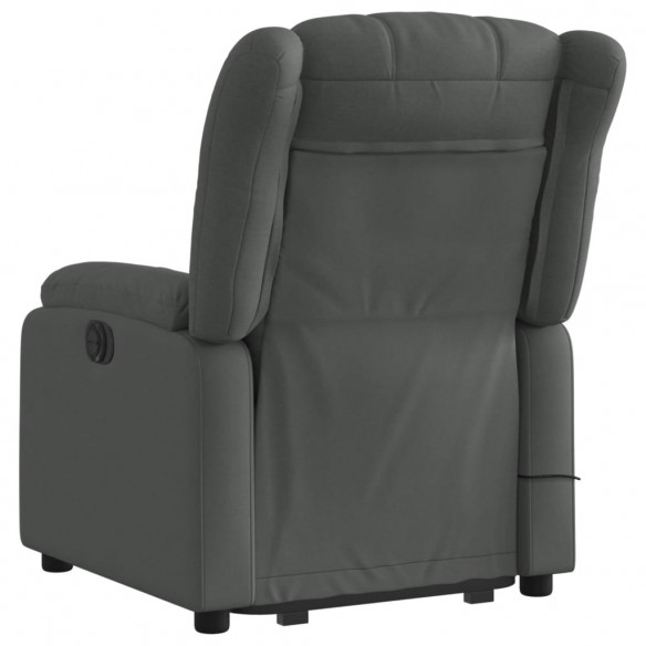 Fauteuil de massage inclinable Gris foncé Tissu