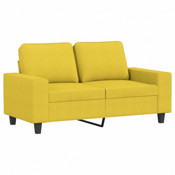 Ensemble de canapés 3 pcs jaune clair tissu