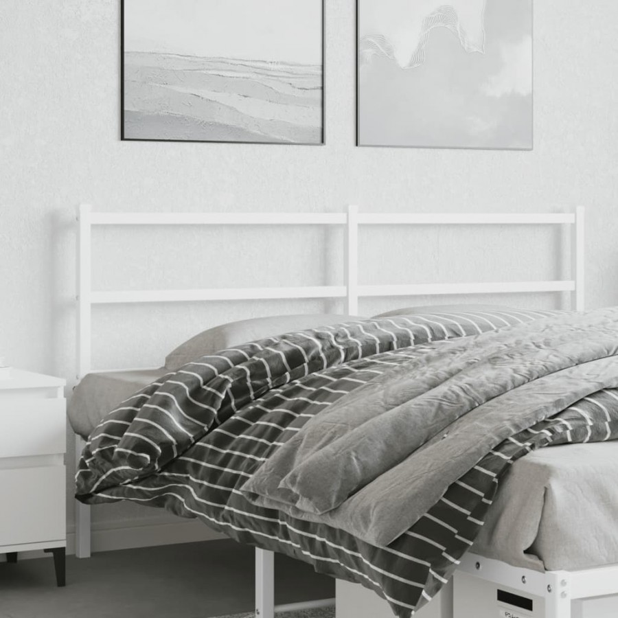 Tête de lit métal blanc 160 cm