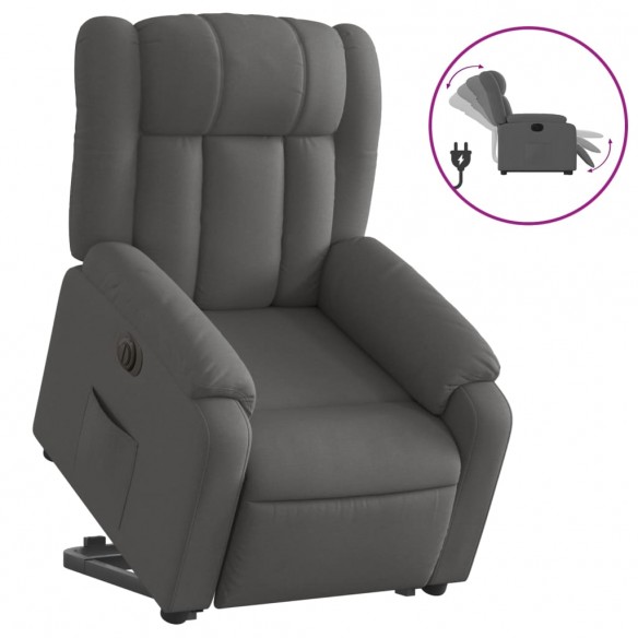 Fauteuil inclinable électrique gris foncé tissu