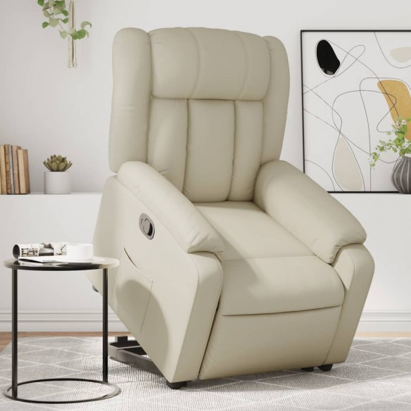 Fauteuil inclinable Crème Similicuir