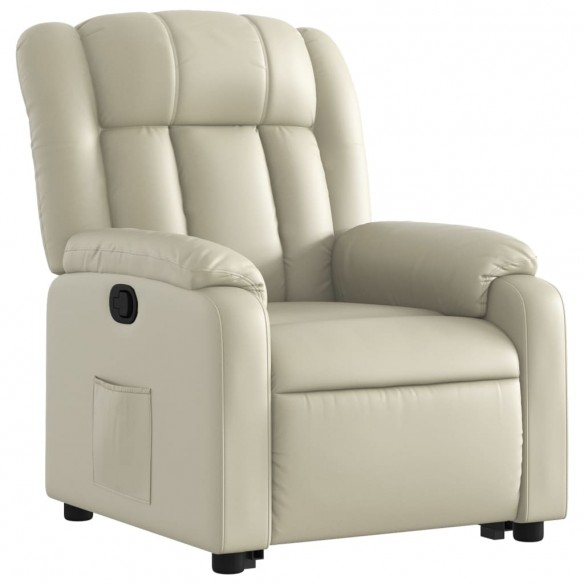 Fauteuil inclinable Crème Similicuir