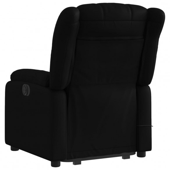 Fauteuil inclinable de massage Noir Similicuir