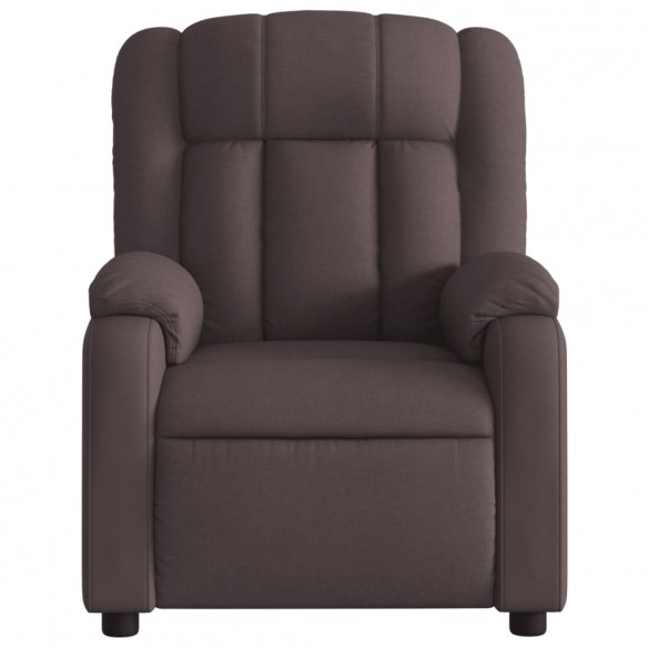 Fauteuil de massage inclinable Marron foncé Tissu