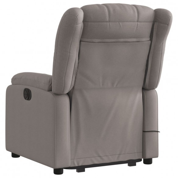 Fauteuil inclinable de massage Taupe Tissu