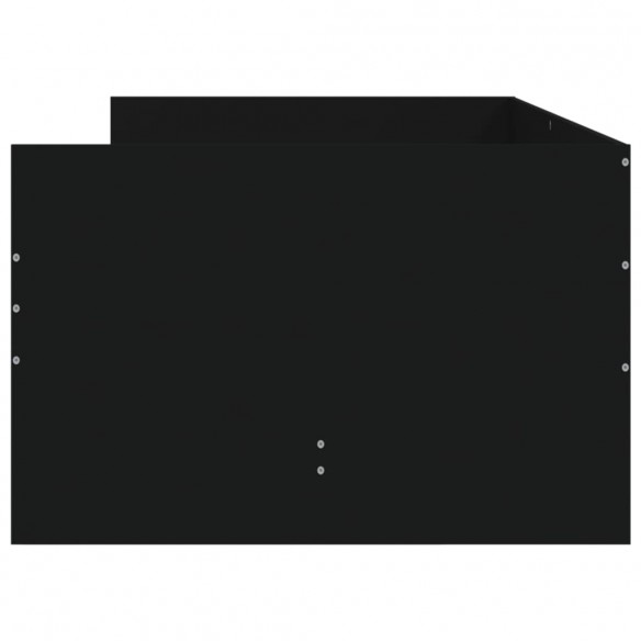 Cadre de lit avec tiroirs noir 90x200 cm