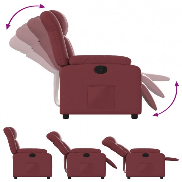 Fauteuil inclinable Rouge bordeaux Similicuir