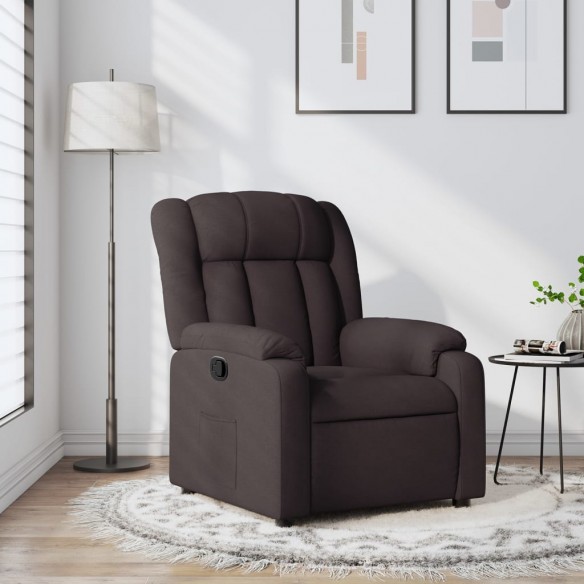 Fauteuil inclinable Marron foncé Tissu