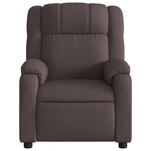 Fauteuil de massage inclinable Marron foncé Tissu