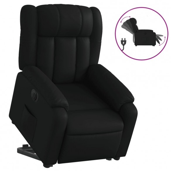 Fauteuil inclinable électrique noir similicuir